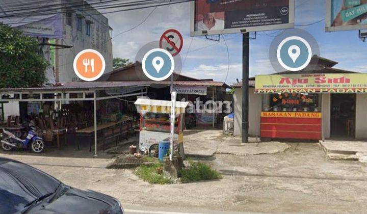 DIJUAL TANAH/LAHAN PINGGIR JALAN POROS SOEKARNO - HATTA KM 5 COCOK DIBUAT RUKO, MINIMARKET, RESTORAN DLL 1