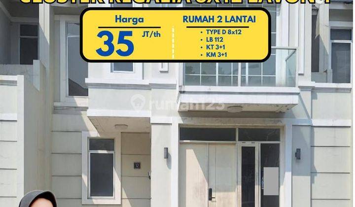 Murah Banget! Disewa Rumah 2 Lt Siap Huni Cluster Regalia Lavon 1 1