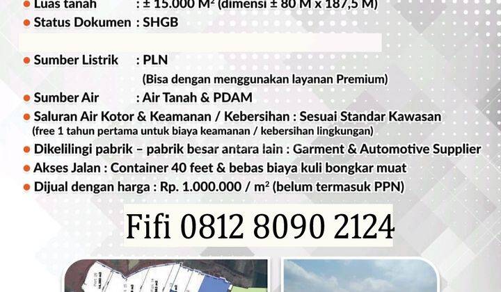 Tanah Untuk Gudang Atau Industri Di Jalan Raya Purwadadi Subang 1