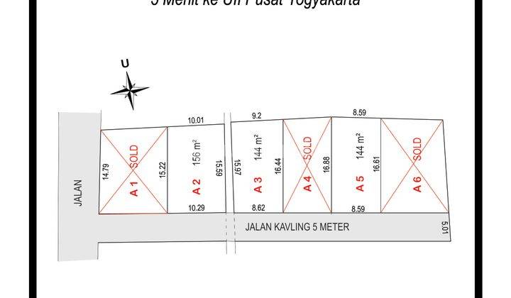 Tanah Dekat Kampus UII Pusat Yogyakarta, Cocok Bangun Kost  1