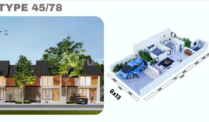 Sky Hill & Resort. Type 45/78. Rumah Baru/new House Punggur. Batam 1