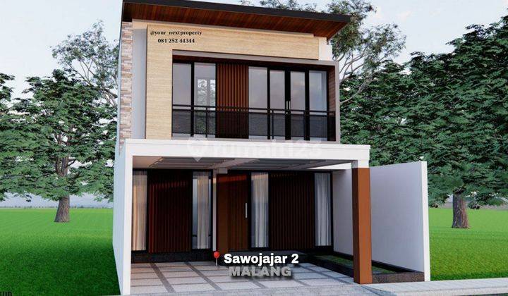 Rumah Baru Desain Modern Strategis Di Sawojajar 2, Malang Dn1297  1