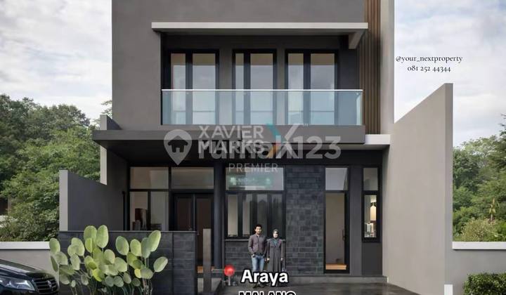 New Contemporary Minimalist Design House in Cluster Hill, The Araya Malang