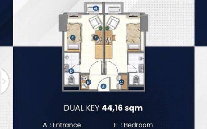 Evenciio Margonda Tipe Dual Key 2 Kamar Tidur Furnished 2