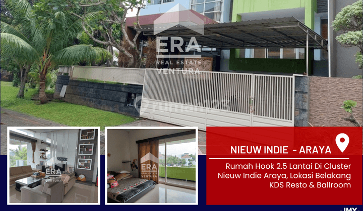 Rumah Hook 2.5 Lantai Di Cluster Nieuw Indie Araya, Belakang Kds 1