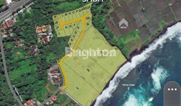 Beachfront Land Plot with Rice Field View in Saba Village Gianyar Bali 1