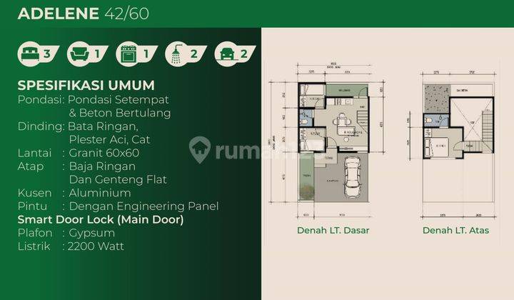 Rumah Baru Smart Door Lock dekat Pintu Tol di Bogor Siap KPR J31284 2