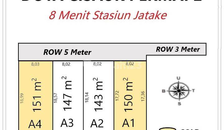 Tanah Selatan Bsd 8 Menit Stasiun Jatake, Harga 100 Jutaan 2