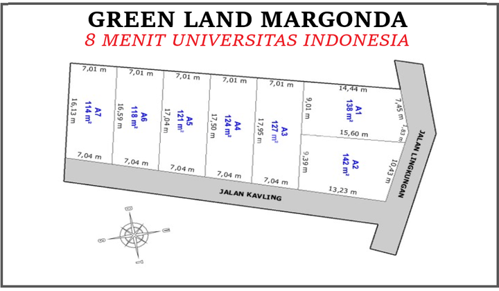 Strategis Untuk Kost, Tanah Depok 8 Menit Universitas Indonesia