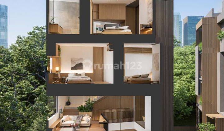 Rumah Brand New Dijual Dalam Townhouse Kemang Jakarta Selatan 2