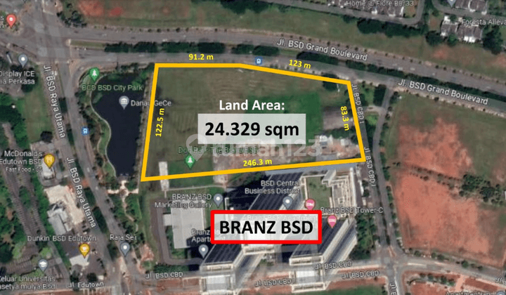 Tanah Komersial 2,4 Ha di Bsd Grand Boulevard, Harga Menarik 1