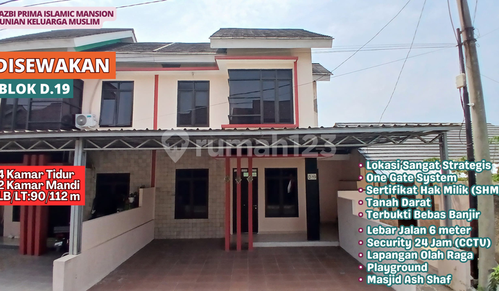 Rumah Furnish Cluster Keluarga Muslim di Grand Wisata dekat LRT