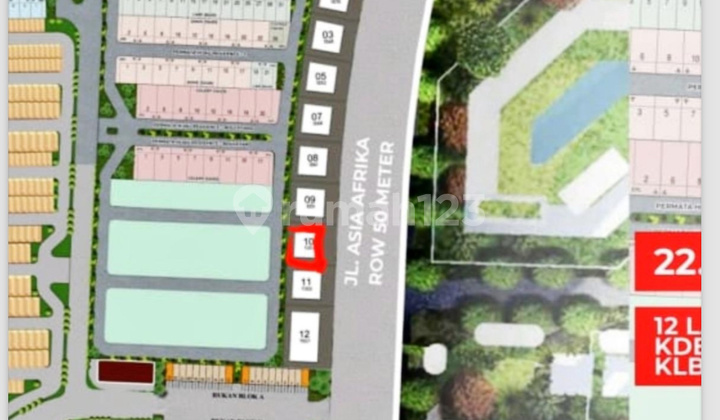 FOR SALE PIK2 Extension AAK Installment Land 1005m² Facing North