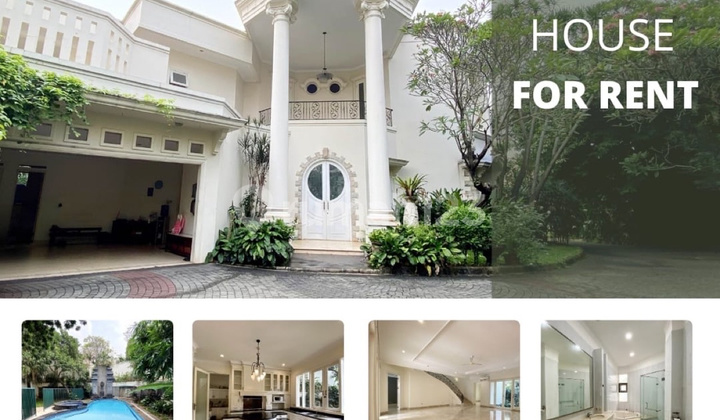 FOR RENT LUXURY HOUSE AT KEMANG 2 lantai ada Swimpool bagus siap Huni