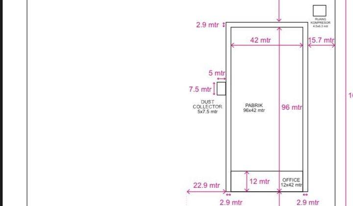 Dijual Cepat Lahan Luas ~+15000m² Dari Total 29880m² Sblh Pabrik 1