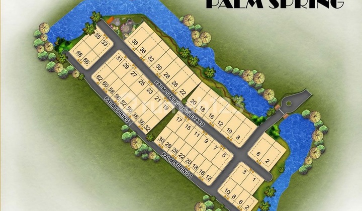 For Sale Residential Plot Palm Spring Area 1000m² Strategic Location For Sale Residential Plot Palm Spring Area 1000m² Strategic Location