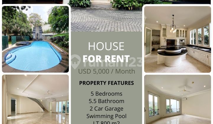 For Rent Rumah Mewah Semi Furnish Bagus Di Cilandak Luas 800m²