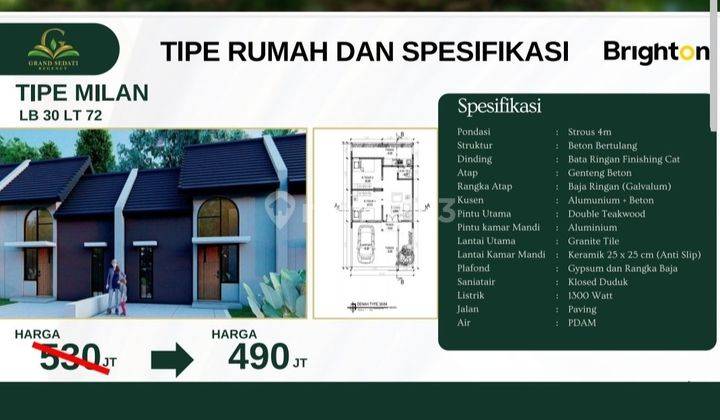 Rumah Baru Murah  Bayar 500 Rb Dp Nol Dekat Pondok Chandra Tol 1