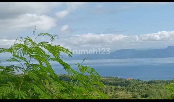 Land with full view of the sea and Mount Agung ready to be built in Nusa Penida 1