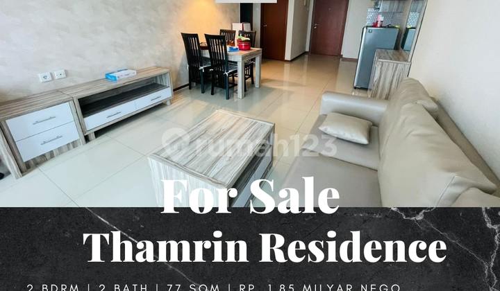 Dijual Apartement Thamrin Residence 2 BR Furnished Bagus