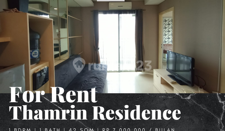 For Rent Apartment Thamrin Residence 1 Bedroom Fully Furnished