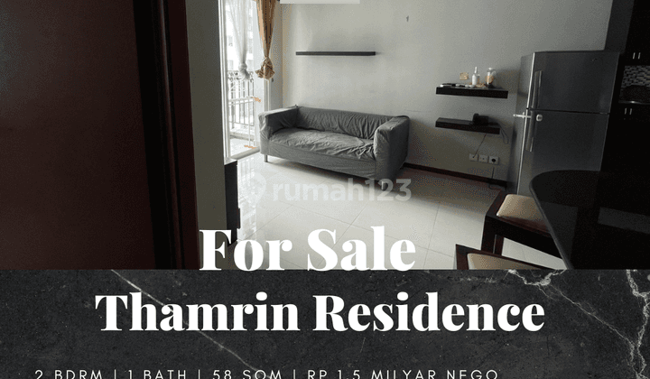 Dijual Apartement Thamrin Residence 2 BR Furnished Bagus 1