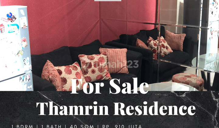 Dijual Apartement Thamrin Residence 1 BR Furnished Bagus