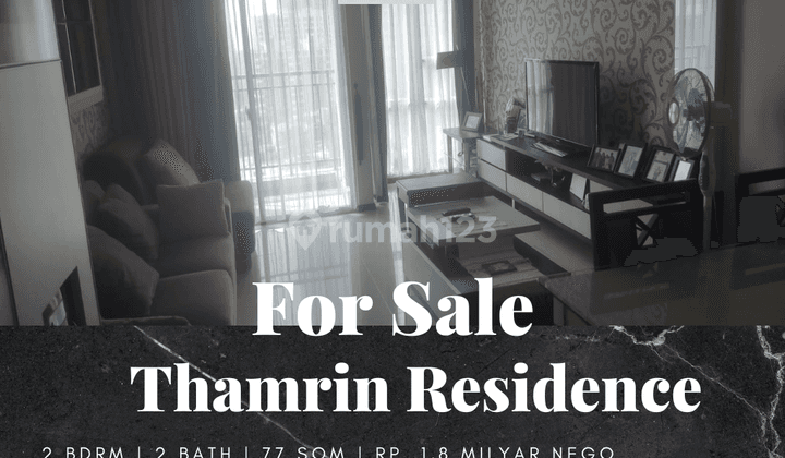 Dijual Apartement Thamrin Residence 2br Full Furnished Tower D 1