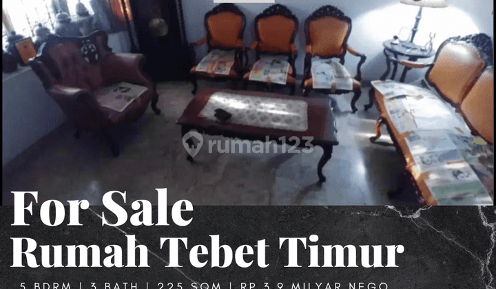 Dijual Rumah di Tebet Timur Akses 2 Mobil Bebas Banjir  1