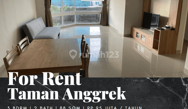 Disewakan Apartement Taman Anggrek 2 Br+1 Lantai Rendah Tower 5  1