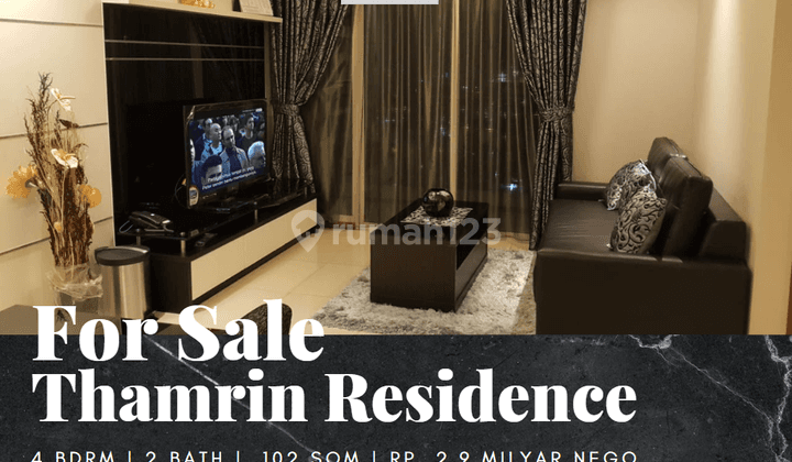 Dijual Apartemen Thamrin Residence 3br Plus Room Service 1