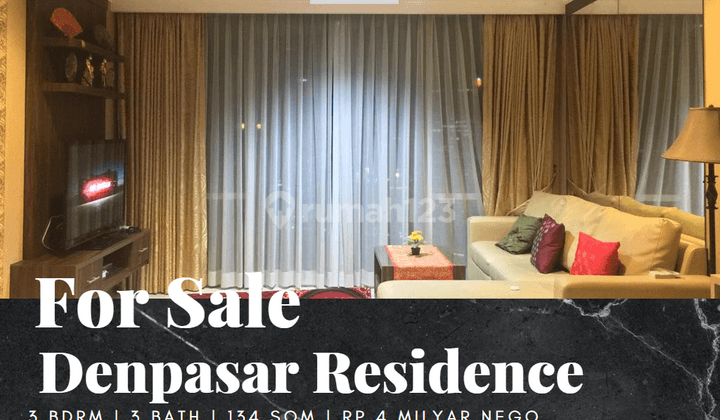 Dijual Apartement Denpasar Residences 3br Furnished Middle Floor 1