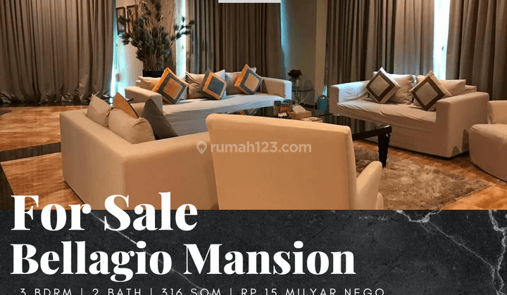 Dijual Apartemen Penthouse Bellagio Mansion 3br Full Furnished 1