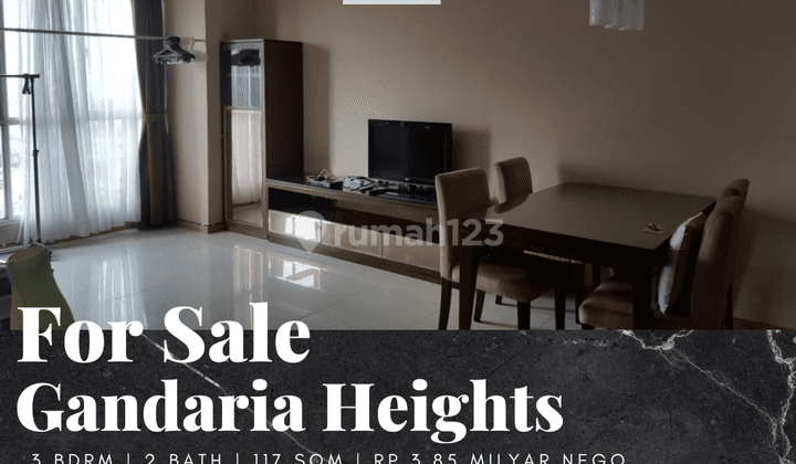 Dijual Apartemen Gandaria Heights 3br Tower A Furnished Low Floor 1