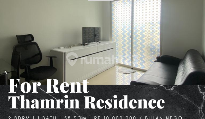 Disewakan Apartement Thamrin Residence 2 BR Furnished Bagus