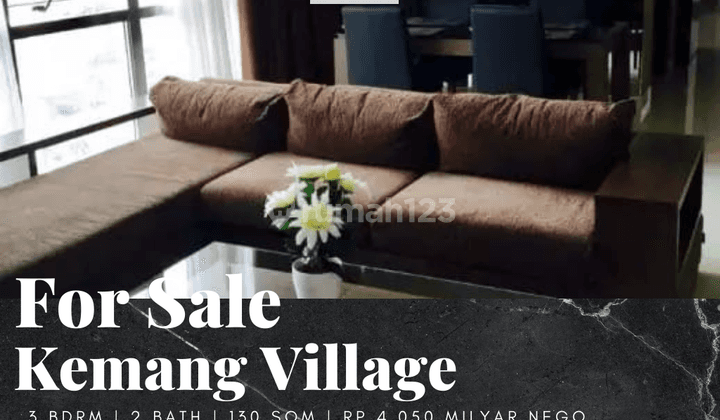 Dijual Apartement Kemang Village 2br+1 Tower Infinity Middle Floor 1