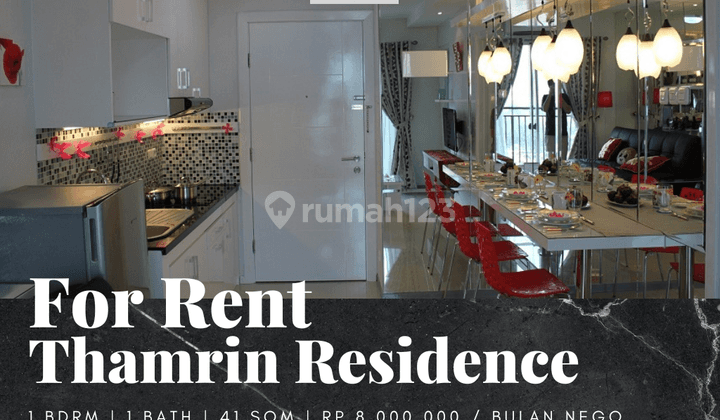 Sewa Apartemen Thamrin Residences 1 Bedroom Lantai Rendah Furnished  1