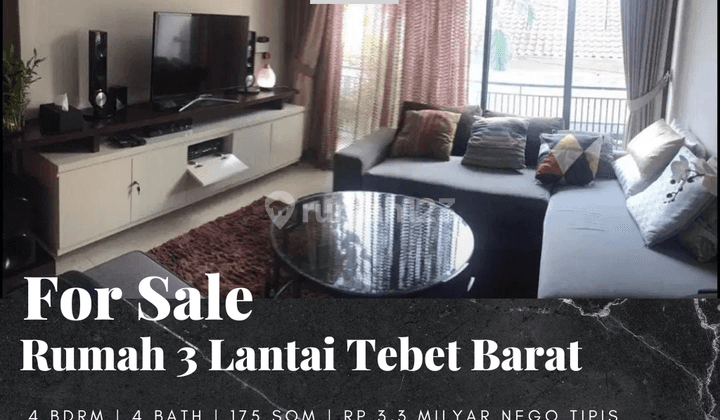 Rumah 3 Lantai Bagus Semi Furnished di Tebet, Jakarta Selatan 1