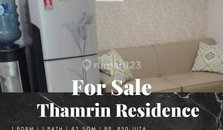 Dijual Apartemen Thamrin Residence 1 Bedroom Furnished Lantai Sedang 1