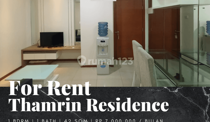 Disewakan Apartemen Thamrin Residence 1 Bedroom Full Furnished 1