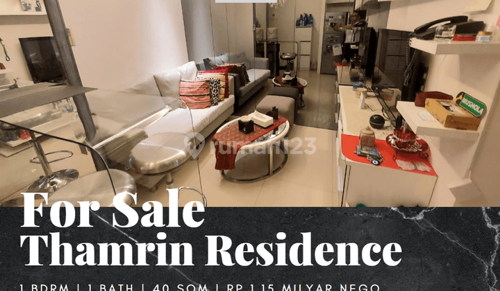 Dijual Apartemen Thamrin Residence 1 Bedroom Furnished Lantai Sedang 1