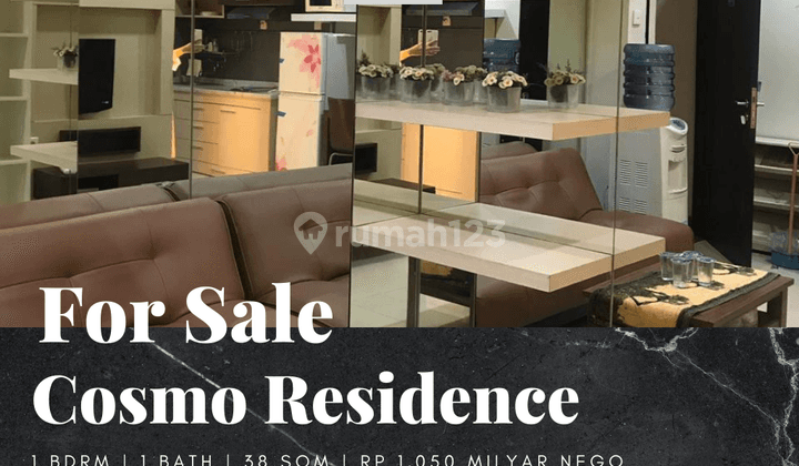 Dijual Apartemen Cosmo Residence 1 Bedroom Fully Furnished High Floor 1