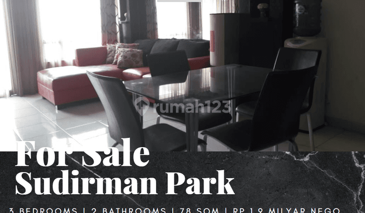 Dijual Apartemen Sudirman Park 3 Bedroom Furnished Lantai Rendah 1