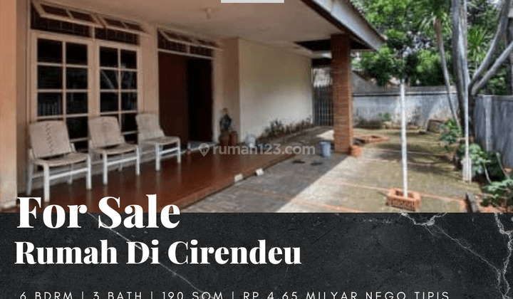 Dijual Rumah Cirendeu Permai Lebaak Bulus 4 Kamar Tidur 1