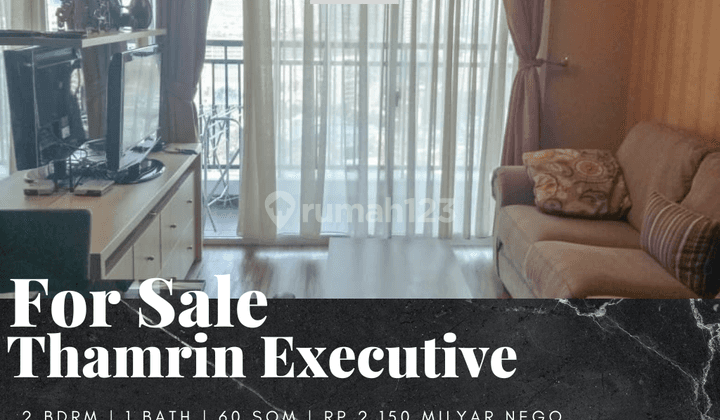 Jual Apartemen Thamrin Executive 2 Bedrooms Lantai Sedang Full Furnished 1