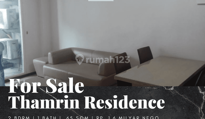 Dijual Apartemen Thamrin Residence 2 Bedroom Furnished High Floor 1