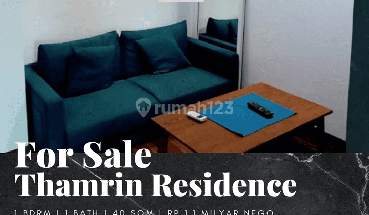 Jual Apartemen Thamrin Residence 1 Bedroom Lantai Rendah Furnished 1