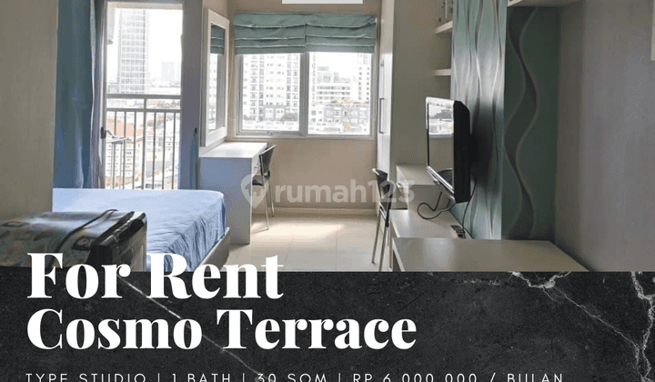 Disewakan Apartemen Cosmo Terrace Tipe Studio Full Furnished 1