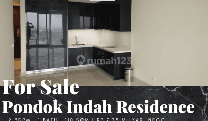 Dijual Apartemen Pondok Indah Residence 2 Bedroom Lantai Rendah 1