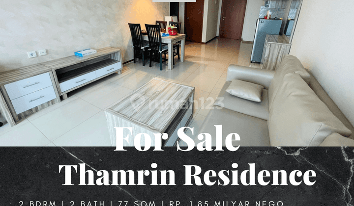 Dijual Apartement Thamrin Residence 2 BR Furnished Bagus 1